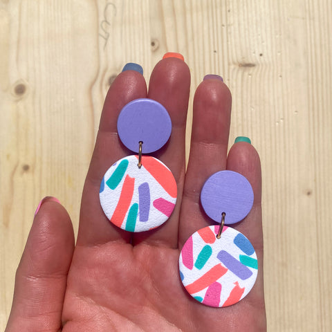 Rainbow White Circles