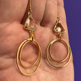 Pull-through Triangle Earrings