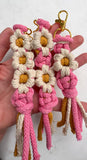 Macramé Daisy Chain Keyring
