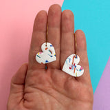 Abstract Rainbow Heart Hoop