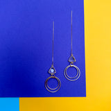 Pull-through Triangle Earrings