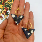 Navy Leopard Print Triangle Hooks