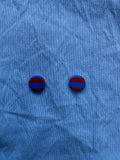 Blue & Burgundy Stripe Earrings