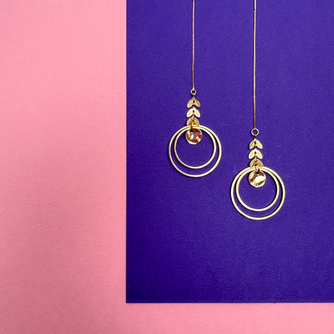 Pull-through Leaf Earrings