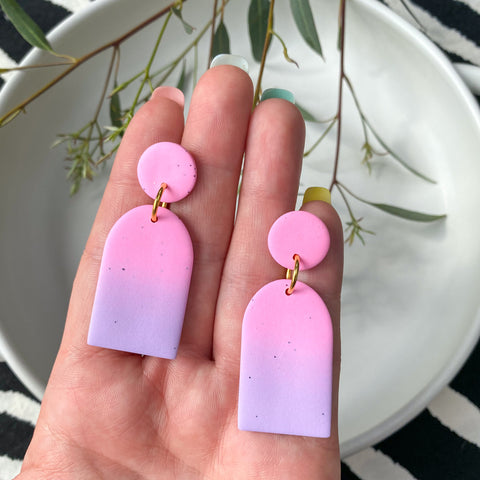 Ombré Tunnel | Made-to-order | Polymer Clay Earrings