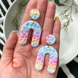 Rainbow Dot Arch | Made-to-order | Polymer Clay Earrings