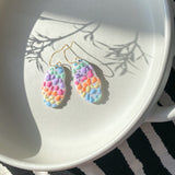 Rainbow Dot Pebble | Made-to-order | Polymer Clay Earrings
