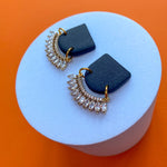 Moon & Lash Glitz | Polymer Clay Earrings